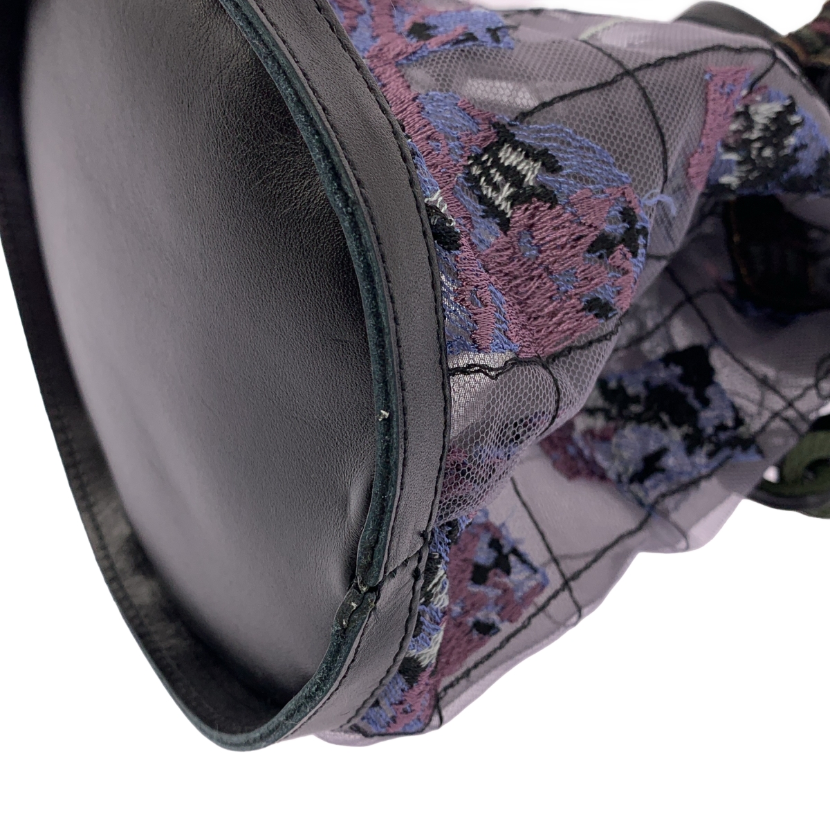 その他 ポーチ付き エンブロイダリー レース 巾着 ショルダーバッグ