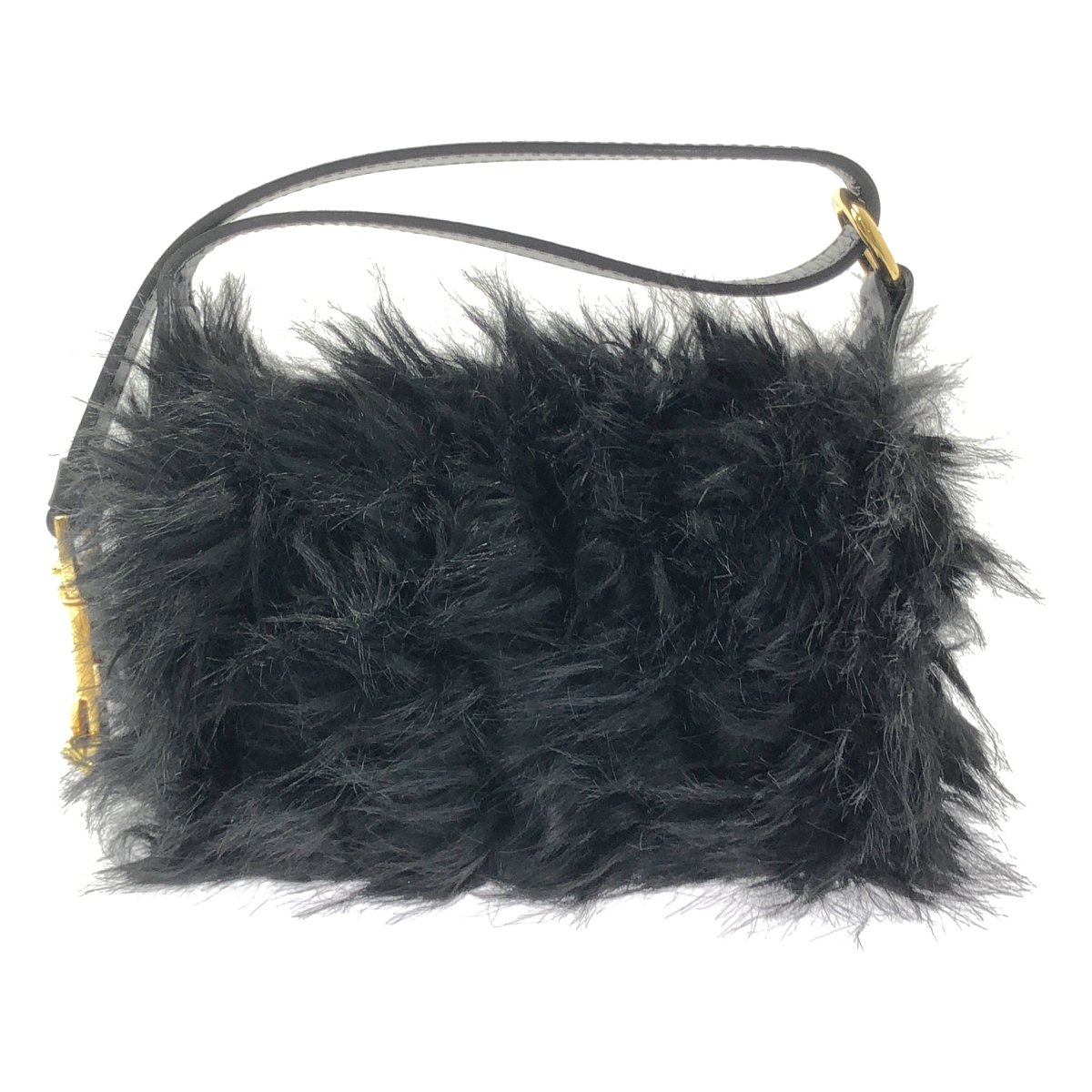 sacai / サカイ Small Pochette Faux Fur 2Way スモールポシェット フェイクファー ハンドバッグ