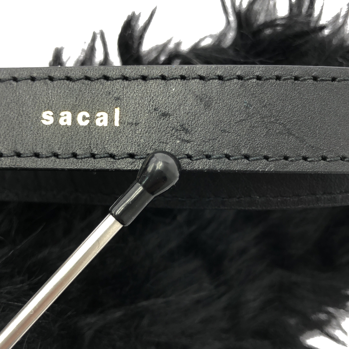 sacai / サカイ Small Pochette Faux Fur 2Way スモールポシェット フェイクファー ハンドバッグ