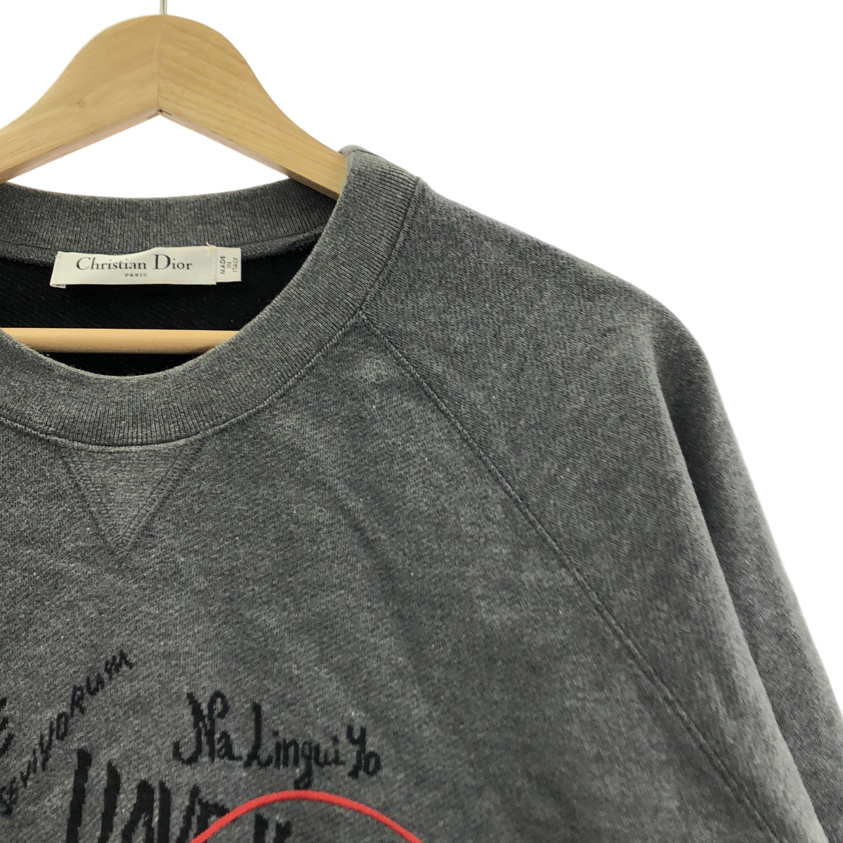 Christian Dior / クリスチャンディオール アムールグラフィティ ハート刺しゅう クルーネック プルオーバースウェット