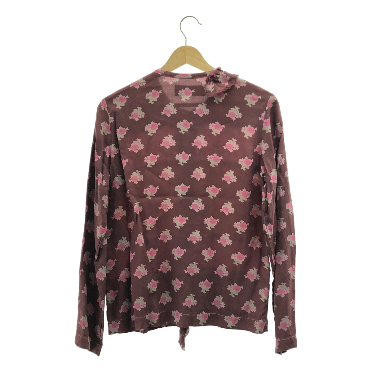 tricot COMME des GARCONS / トリココムデギャルソン レーヨン フローラルプリント パッチワーク ブラウス