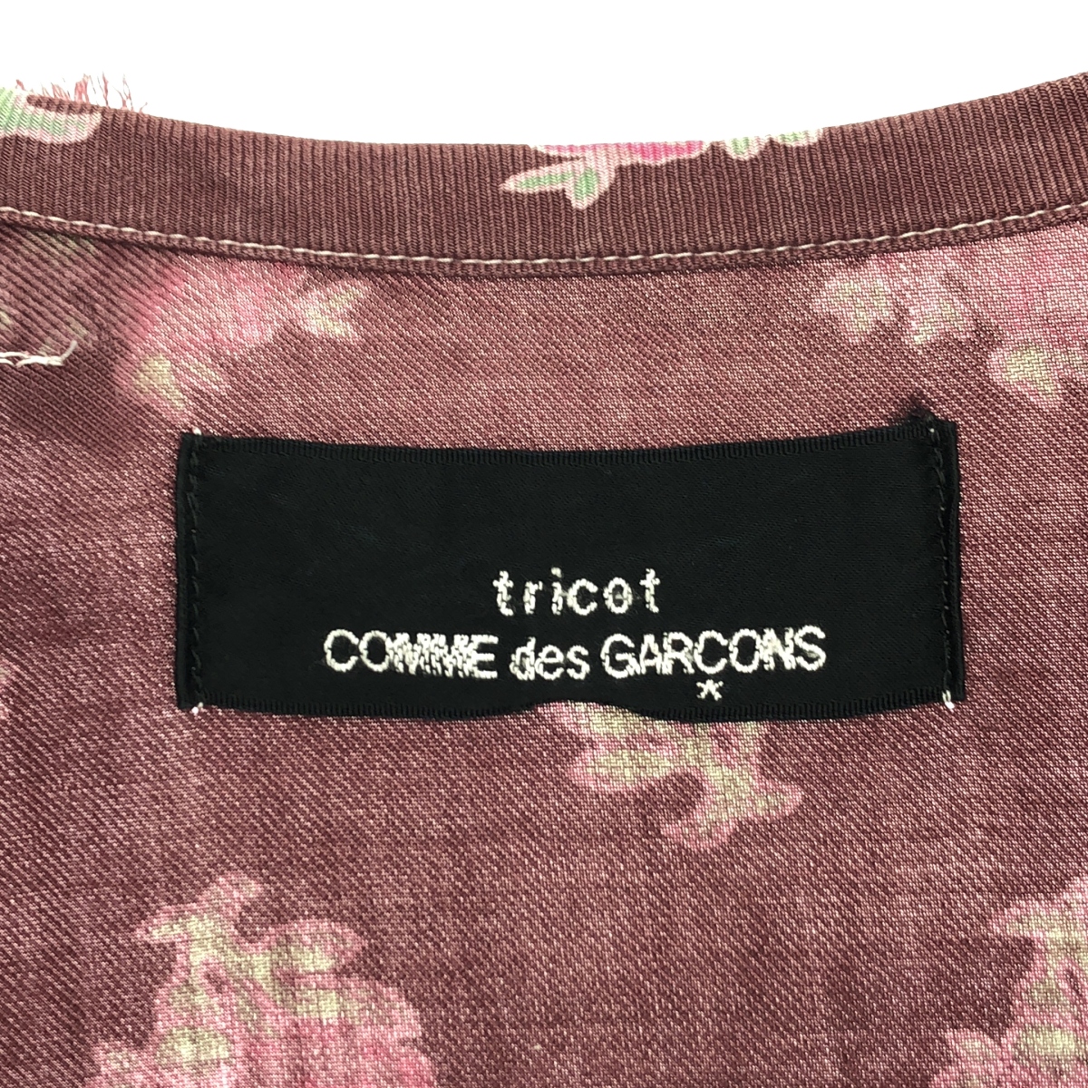 tricot COMME des GARCONS / トリココムデギャルソン レーヨン フローラルプリント パッチワーク ブラウス