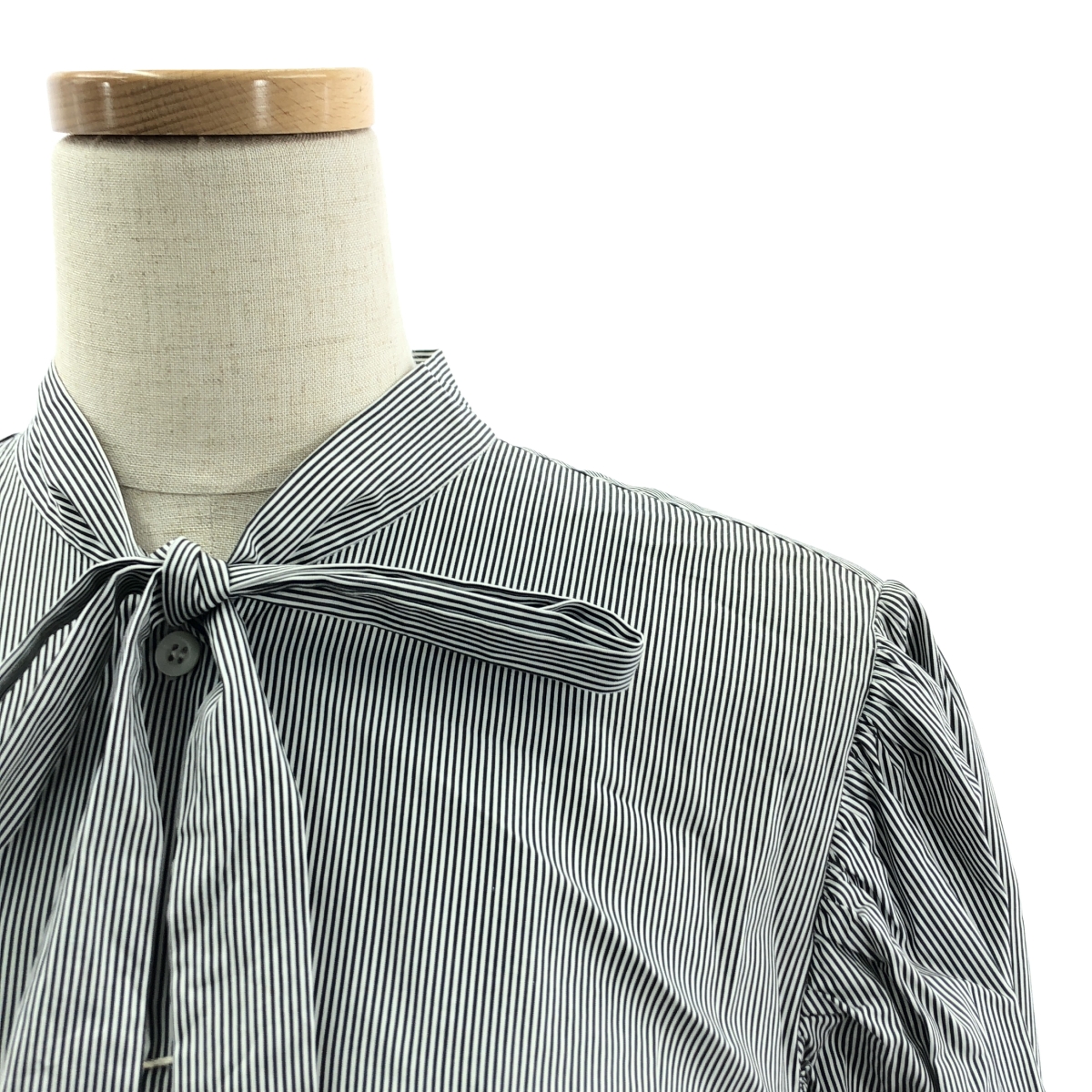 DRIES VAN NOTEN / ドリスヴァンノッテン コットン ストライプ ギャザー ワンピース