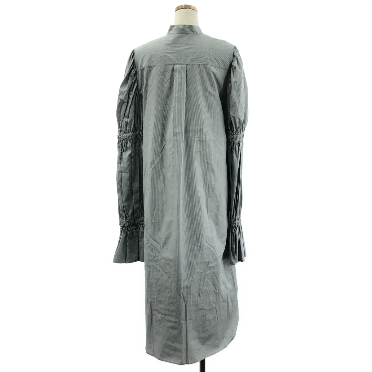 DRIES VAN NOTEN / ドリスヴァンノッテン コットン ストライプ ギャザー ワンピース