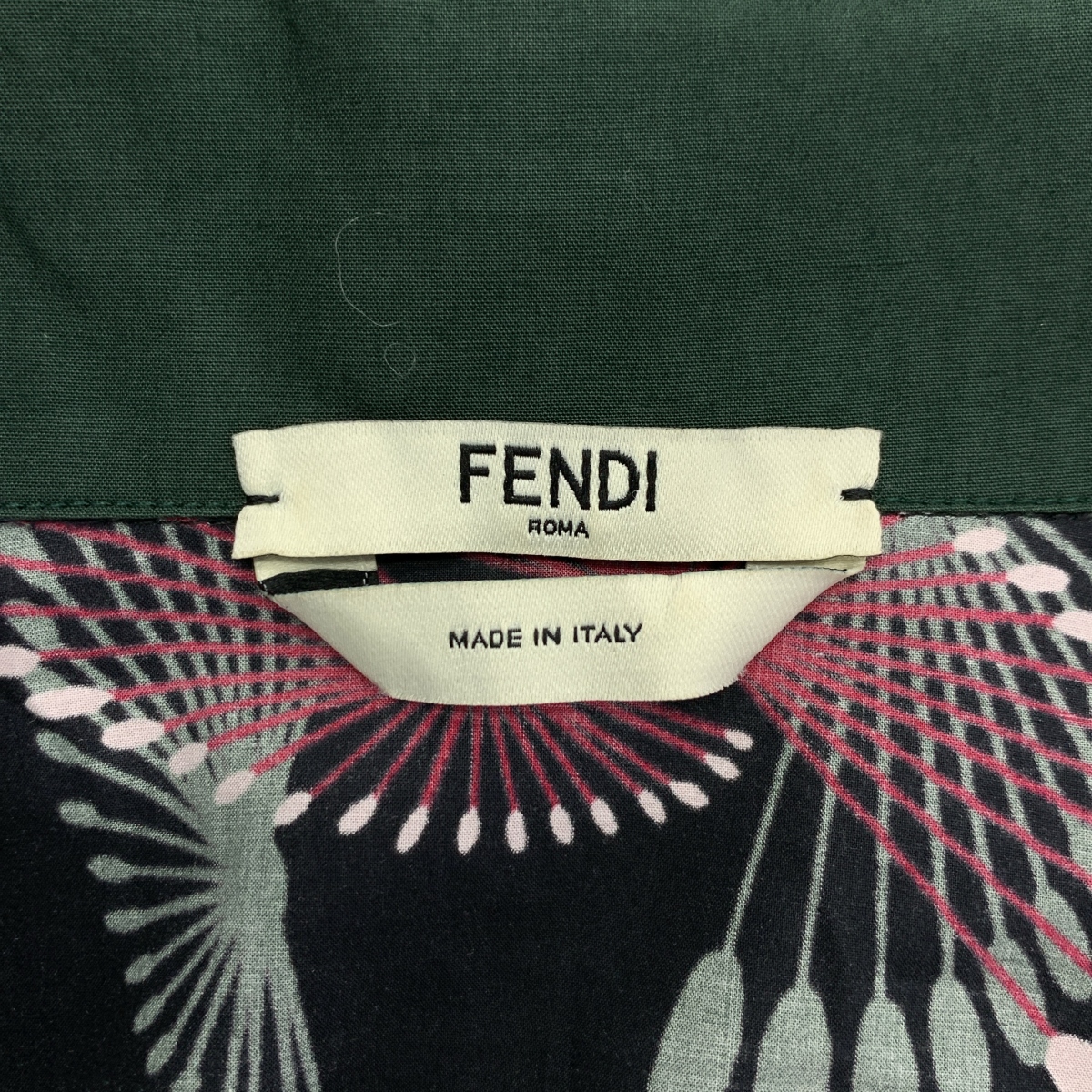 FENDI / フェンディ コットン 総柄 プリント オープンカラー シャツ