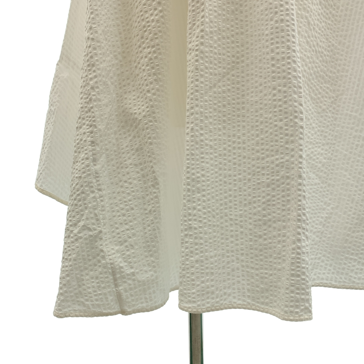 Drawer / ドゥロワー サッカー ギャザー シャツワンピース