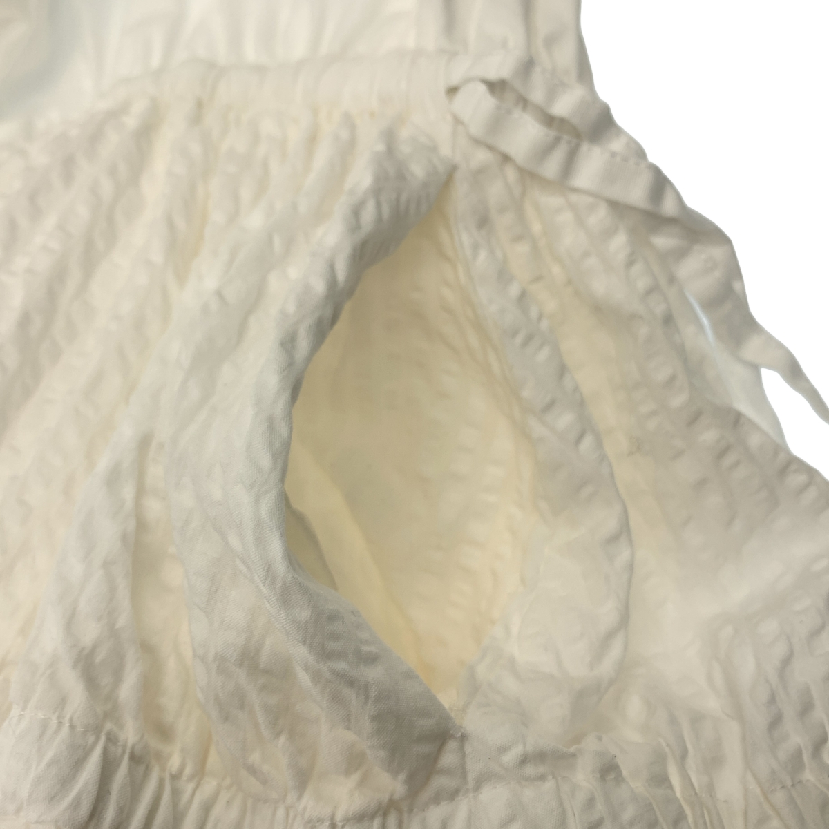 Drawer / ドゥロワー サッカー ギャザー シャツワンピース