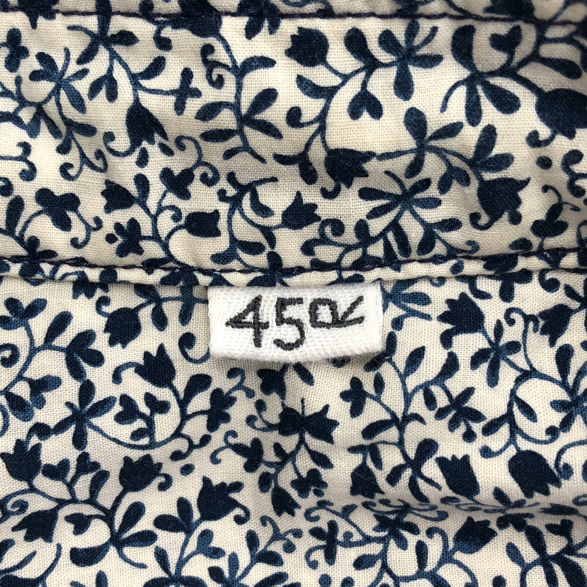 45r / フォーティファイブアール 総柄 バンドカラー シャツ