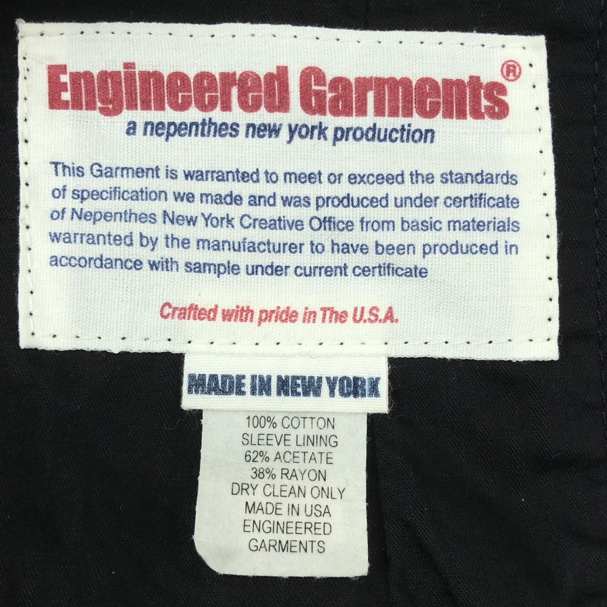 Engineered Garments / エンジニアドガーメンツ 総柄 シングルブレスト ジャケット / 総裏地