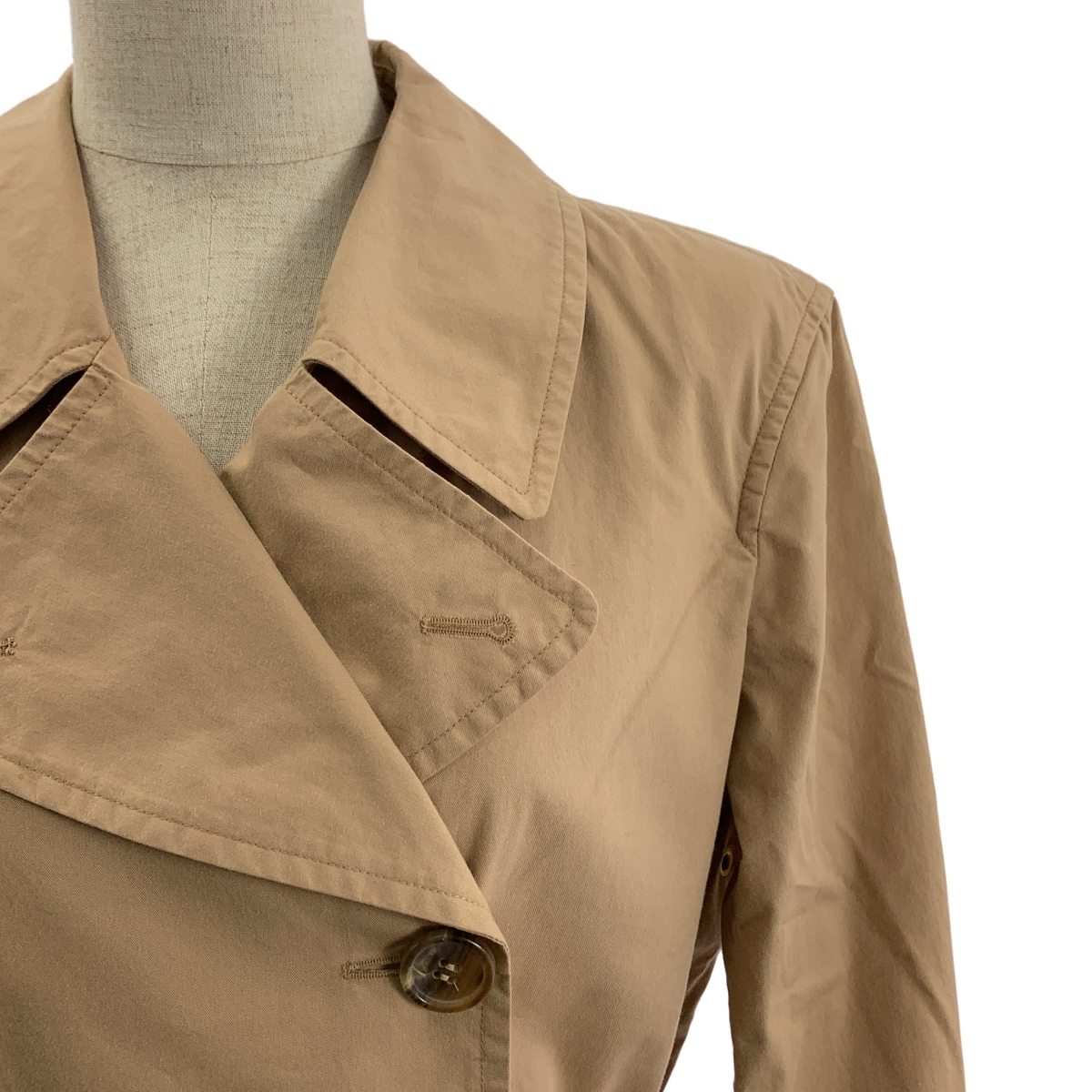 CELINE / セリーヌ フィービー期 ロゴボタン ベルテッド ダブル コート