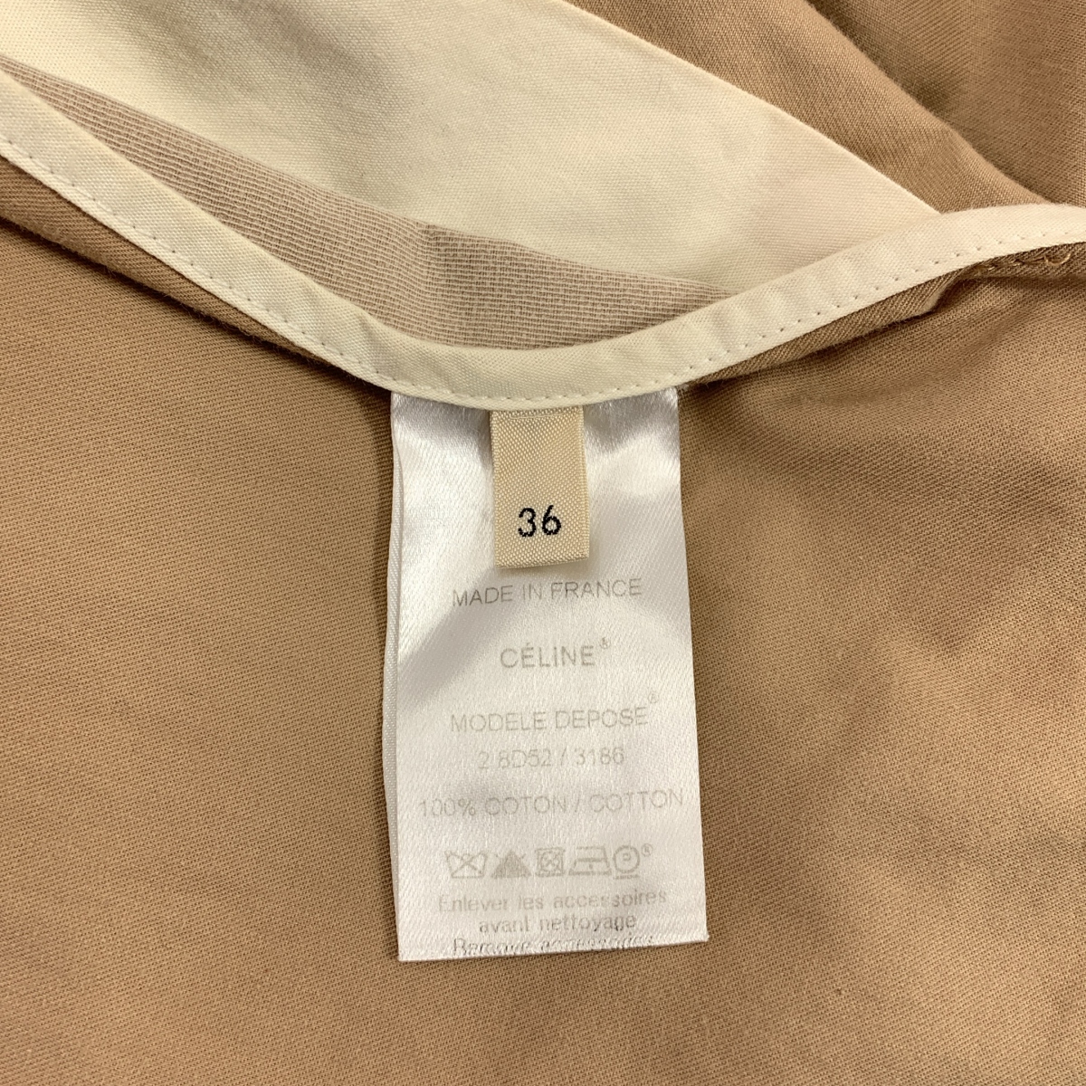 CELINE / セリーヌ フィービー期 ロゴボタン ベルテッド ダブル コート