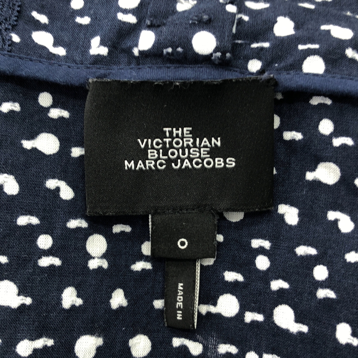 MARC JACOBS / マークジェイコブス ドット レース切替 パフスリーブ プルオーバー シャツ
