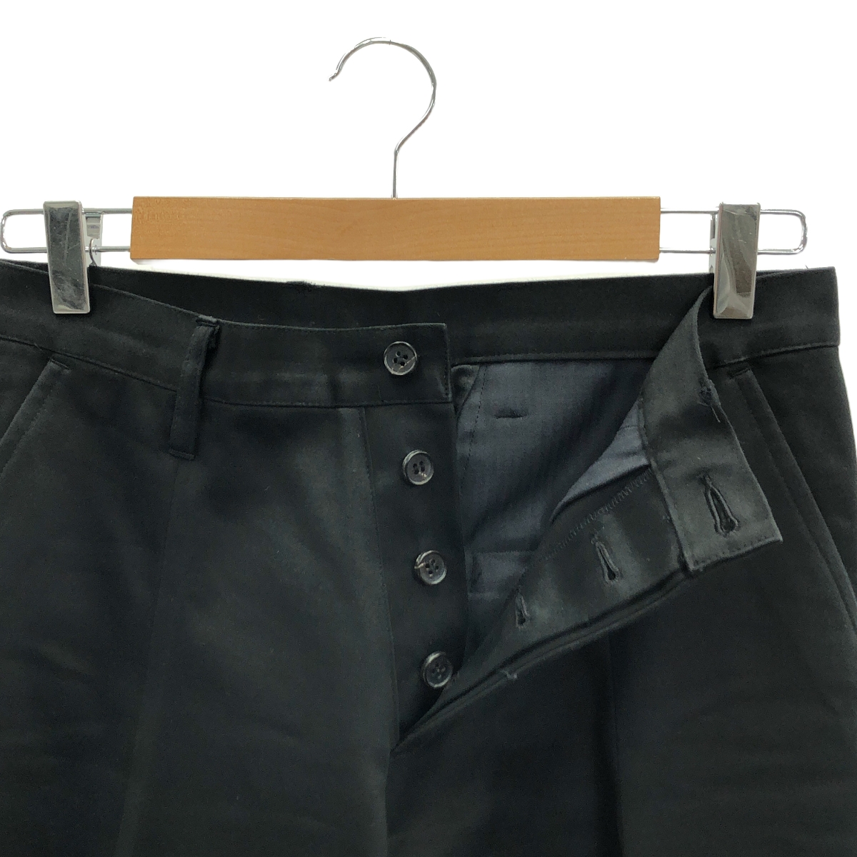 ripvanwinkle / リップヴァンウィンクル コットンサテン フレアパンツ