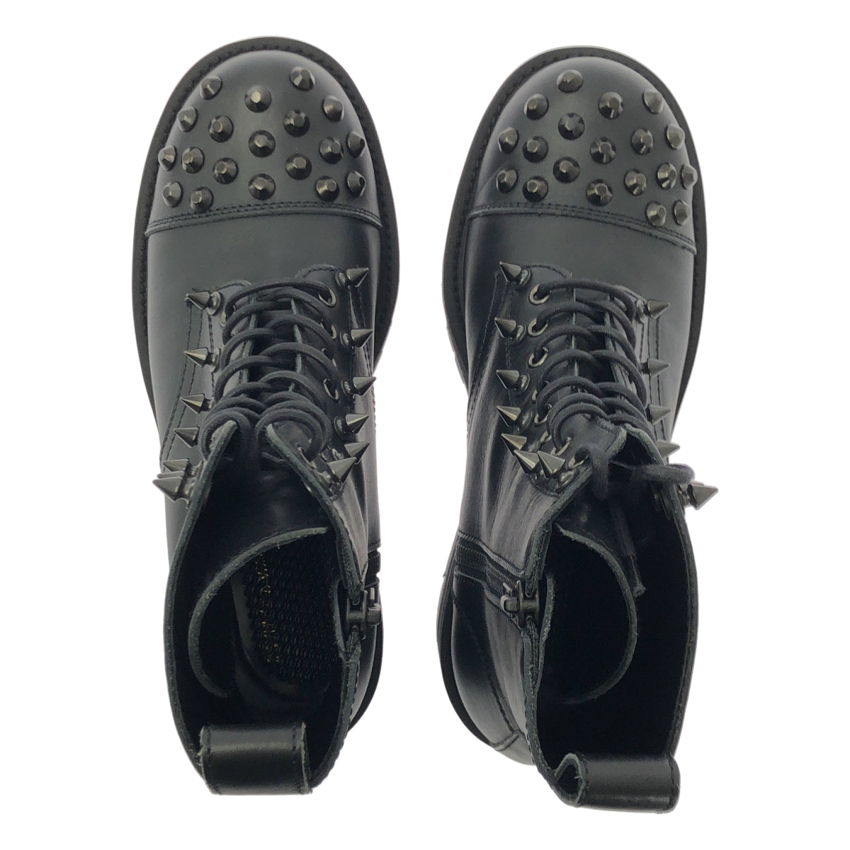 JUNYA WATANABE / ジュンヤワタナベ スタッズ レザー アンクル レースアップ ブーツ