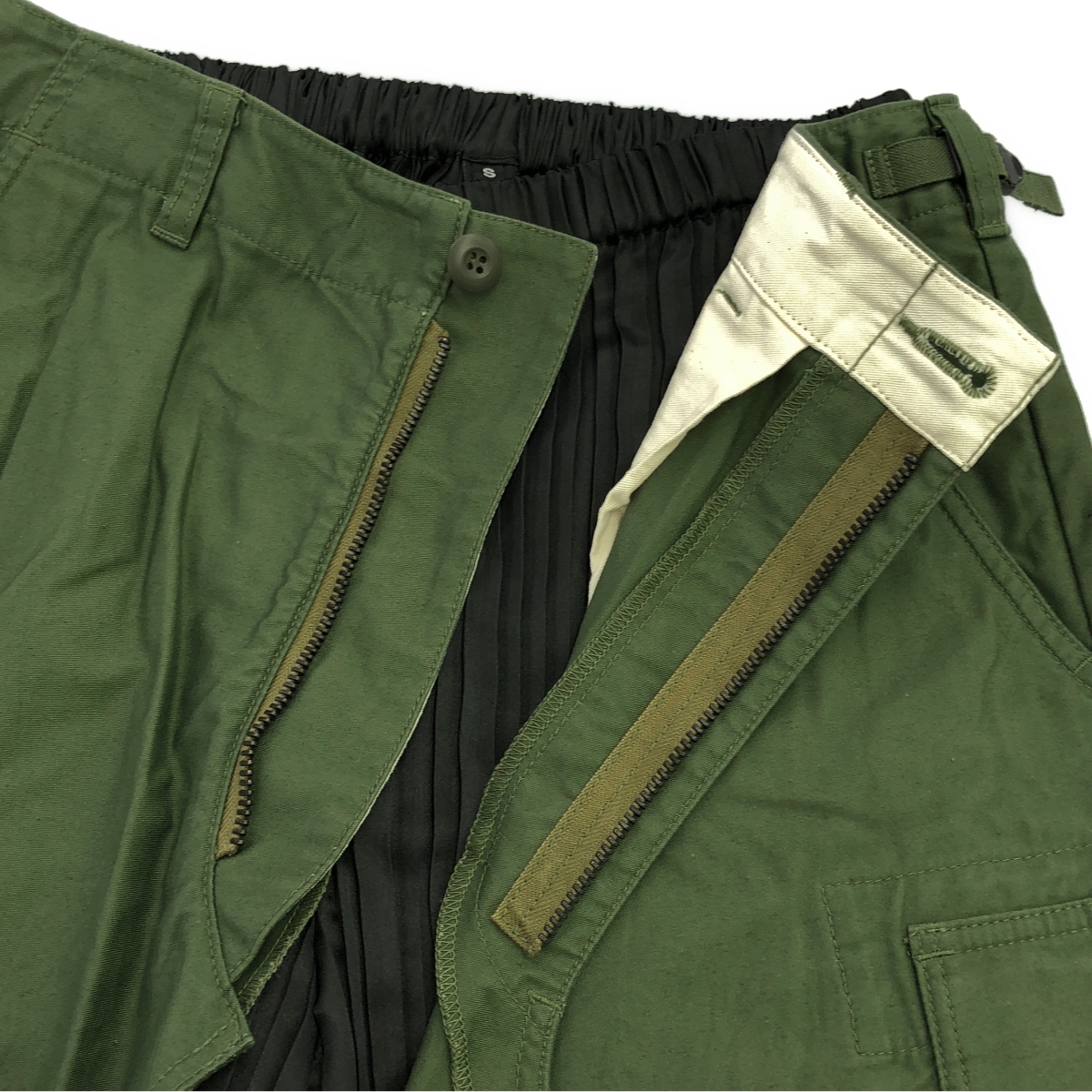 JUNYA WATANABE / ジュンヤワタナベ プリーツパンツ ドッキング コットン カーゴ パンツ