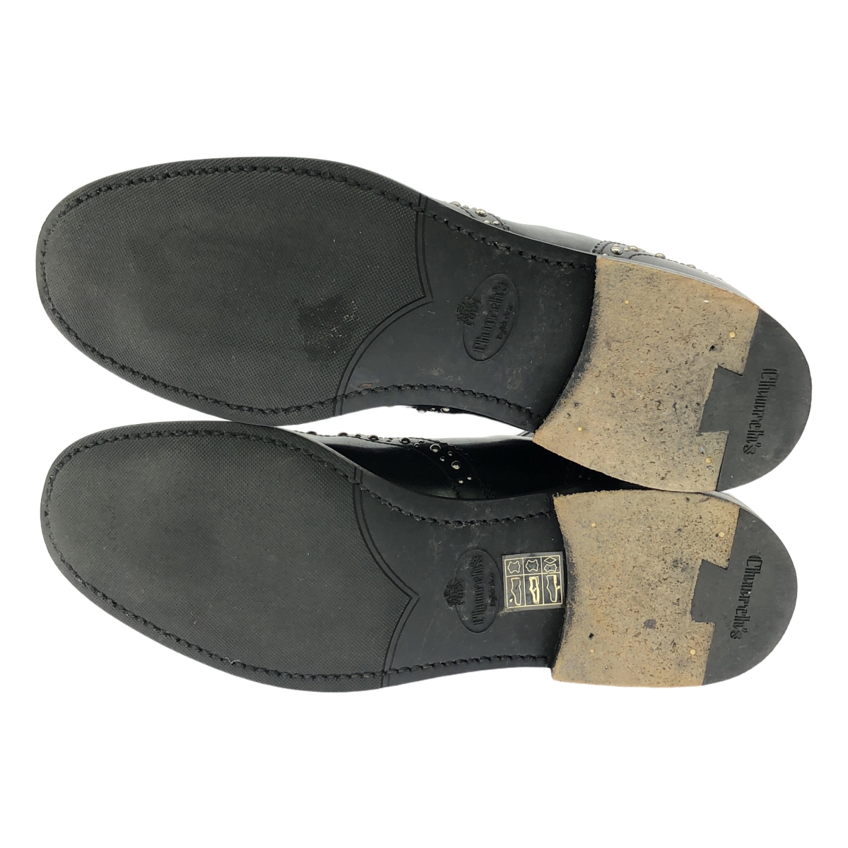 Church's / チャーチ KETSBY MET / レザー スタッズ ポリッシュドバインダー チェルシーブーツ  革靴