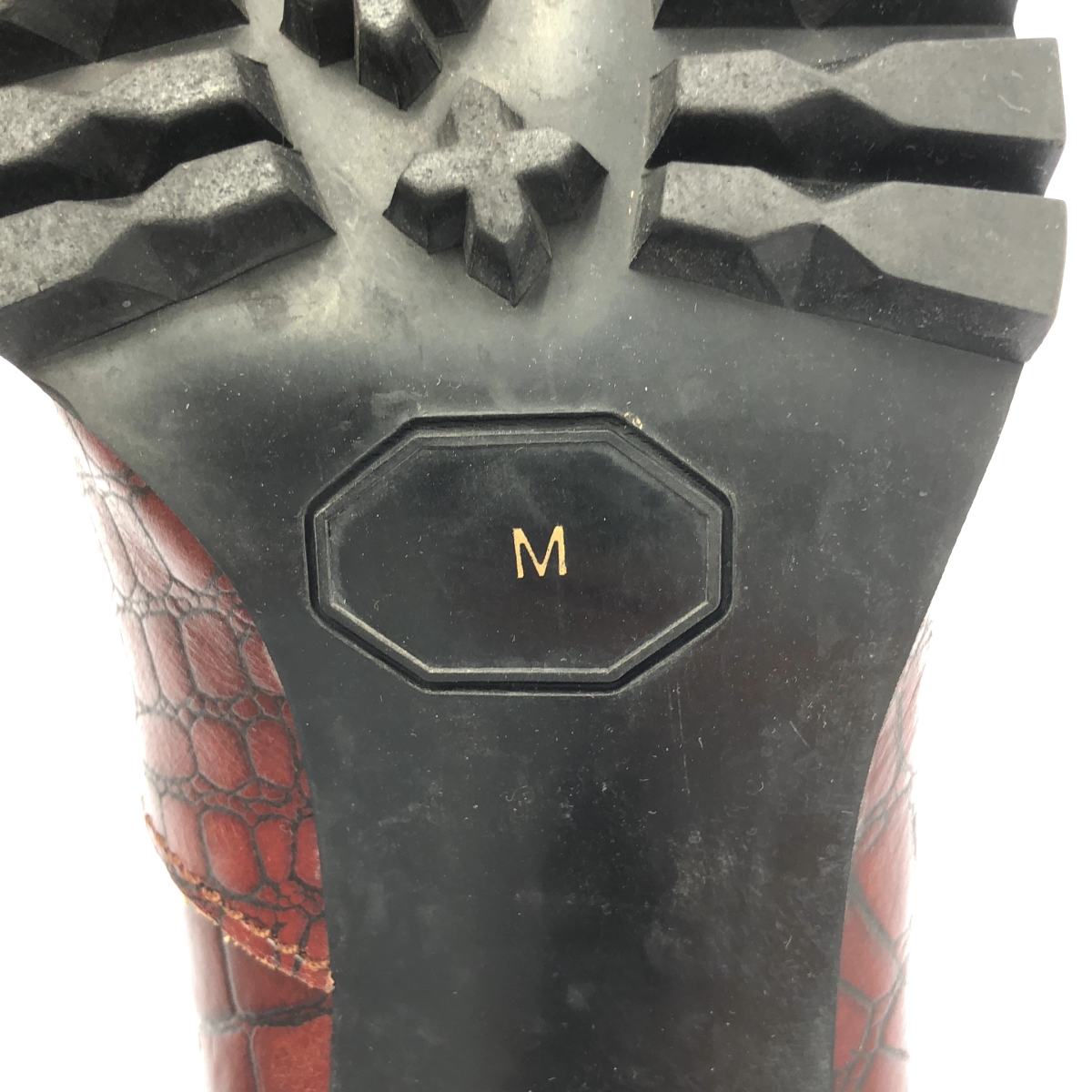 JUNYA WATANABE COMME des GARCONS / ジュンヤワタナベ レザー クロコ型押し レースアップ ショートブーツ ブーティ