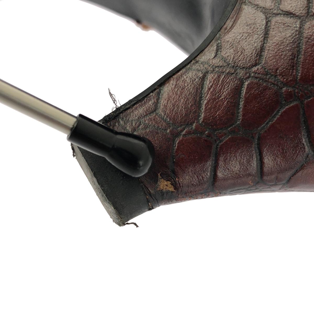 JUNYA WATANABE COMME des GARCONS / ジュンヤワタナベ レザー クロコ型押し レースアップ ショートブーツ ブーティ