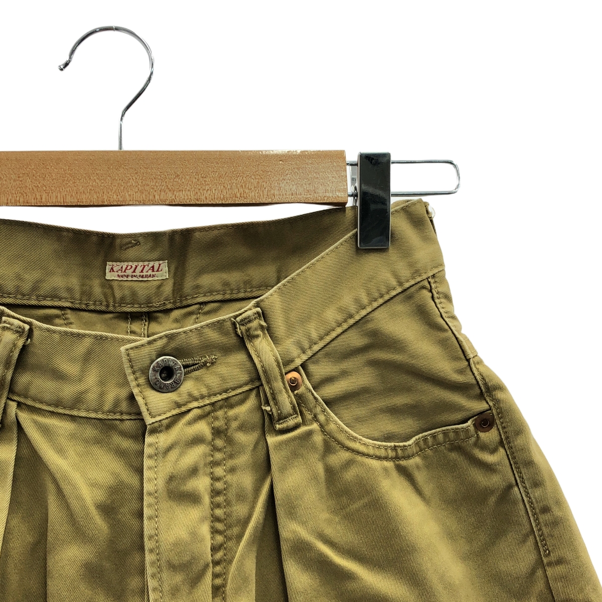 KAPITAL / キャピタル バックギャザー コットン ワイド チノ パンツ