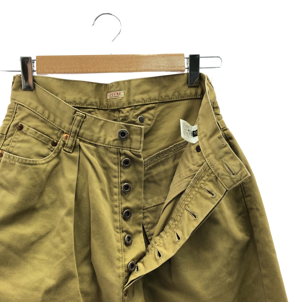 KAPITAL / キャピタル バックギャザー コットン ワイド チノ パンツ