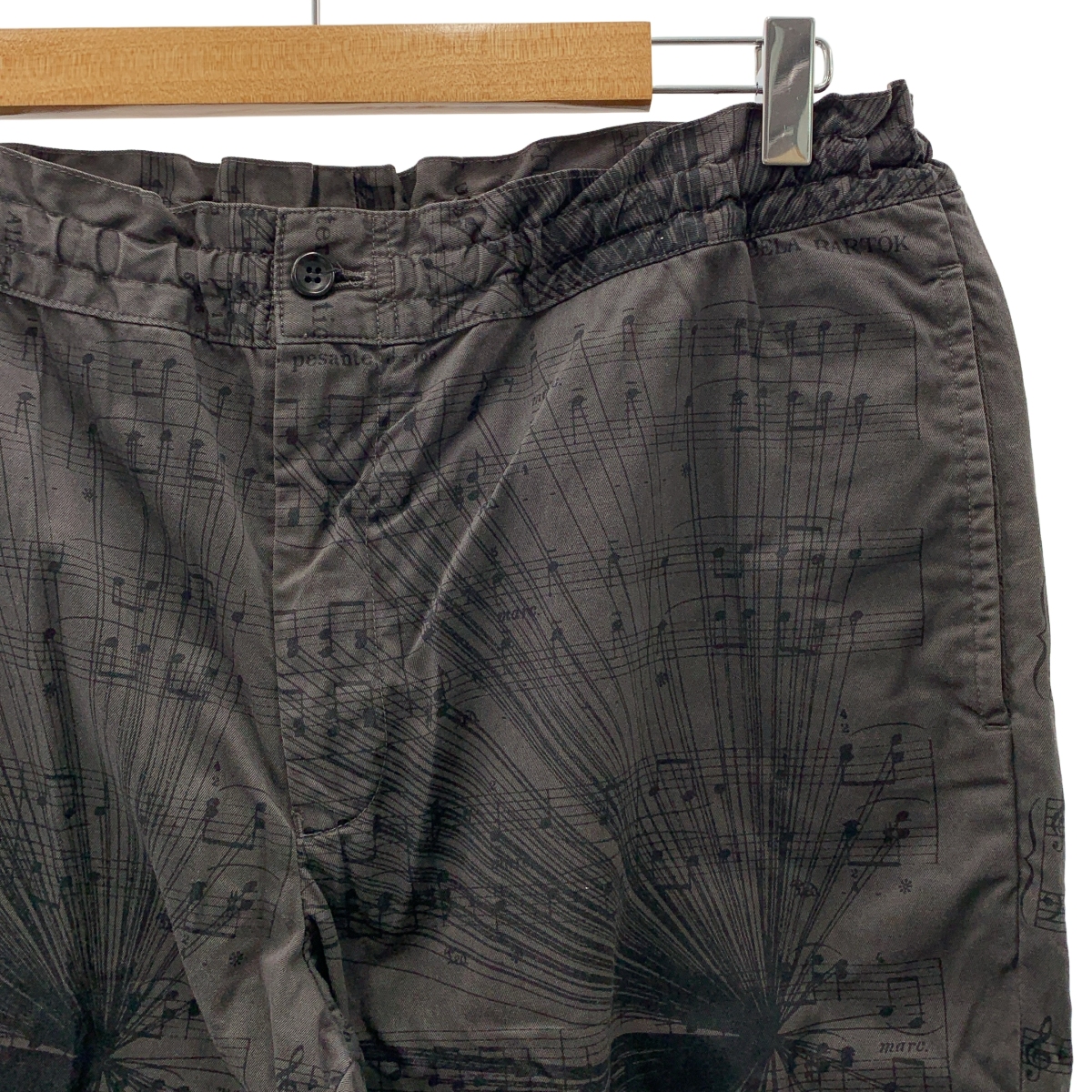 COMME des GARCONS HOMME DEUX / コムデギャルソンオムドゥ 染め加工 総柄 ドローストリング スラックス パンツ