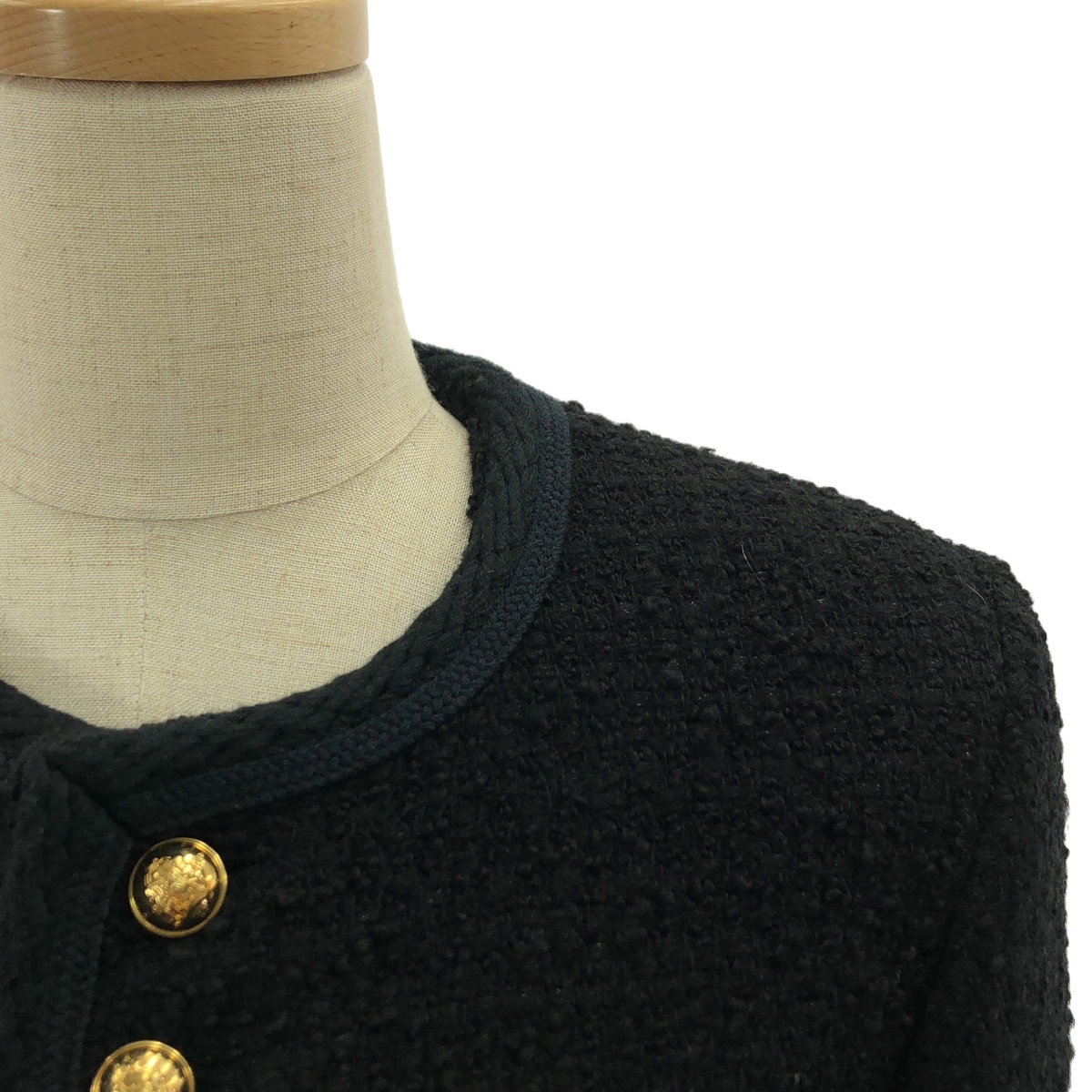 CELINE / セリーヌ chasseur tweed jacket / 金ボタン シャスール ツイード ジャケット / ロゴ総裏地