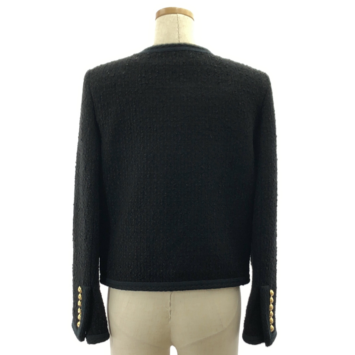 CELINE / セリーヌ chasseur tweed jacket / 金ボタン シャスール ツイード ジャケット / ロゴ総裏地