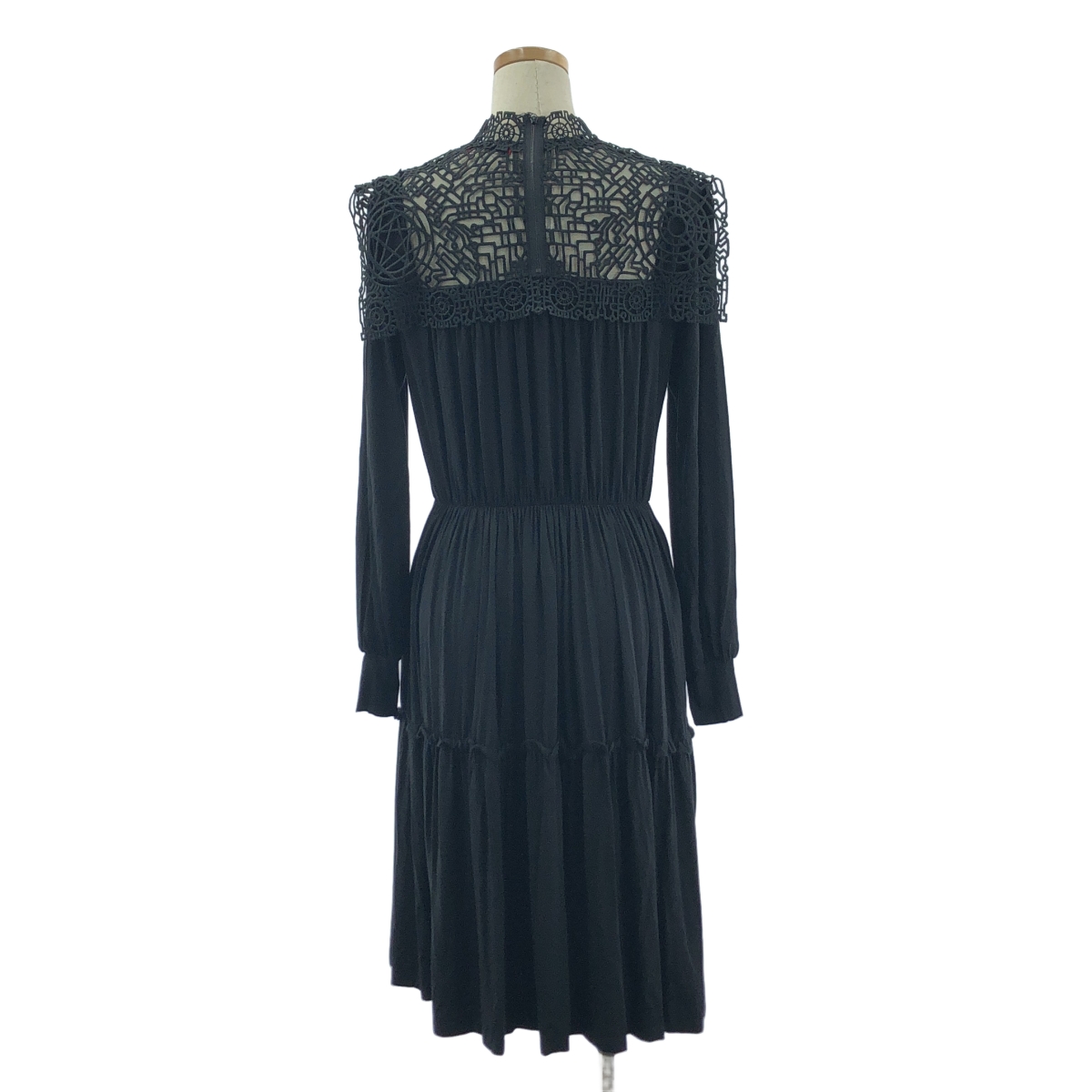 VIVIENNE TAM / ヴィヴィアンタム レーヨン レース ハイネック ドレス ワンピース