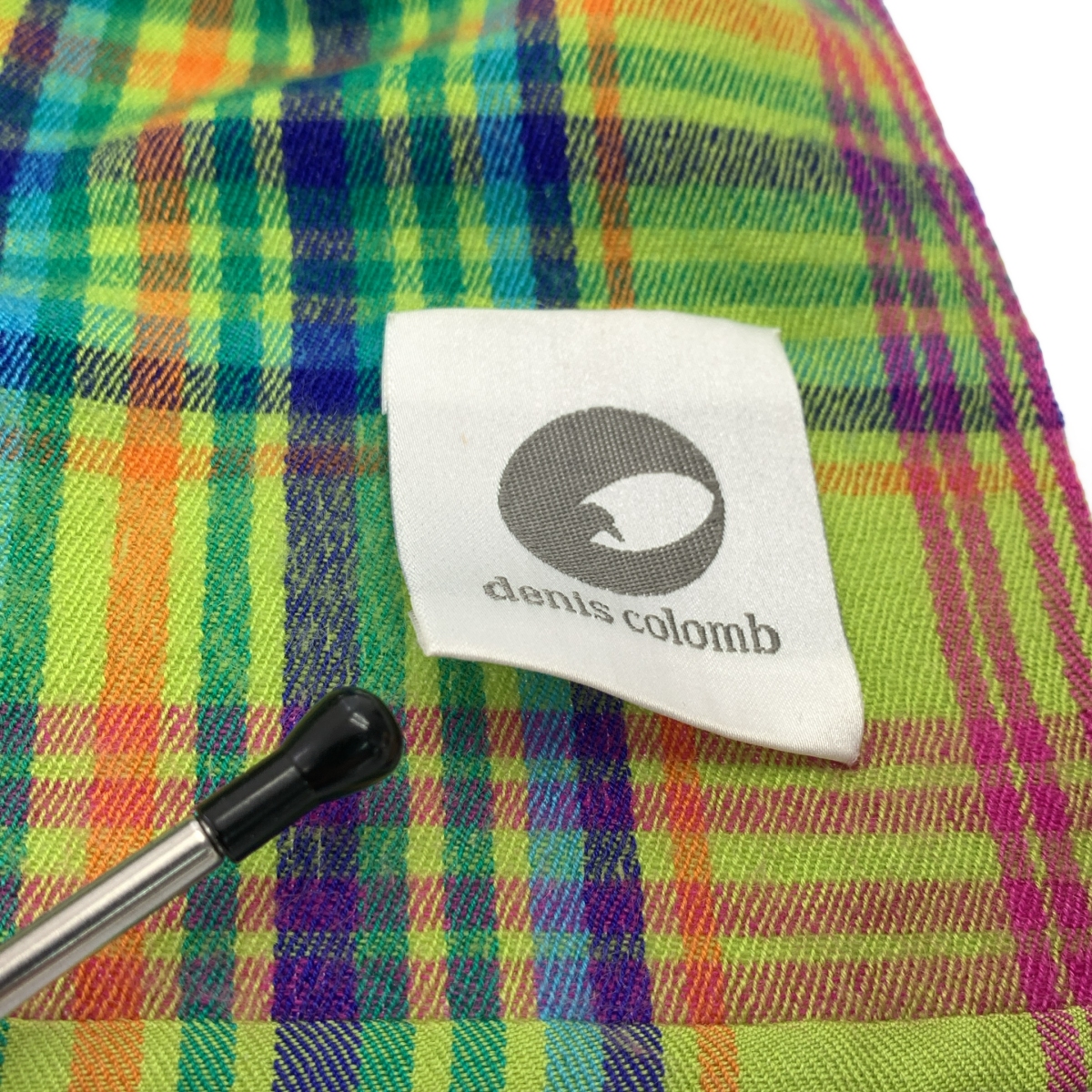 denis colomb / デニスコロン カシミヤ シルク チェック 大判ストール ショール