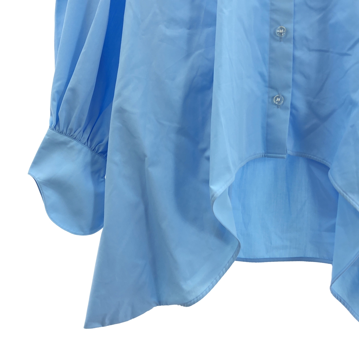 ENFOLD / エンフォルド BALLON HEM SHIRT コットン混 バルーン シャツ