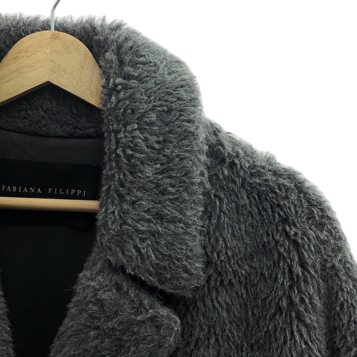 FABIANA FILIPPI / ファビアナフィリッピ アルパカ混 ボア ロング チェスターコート