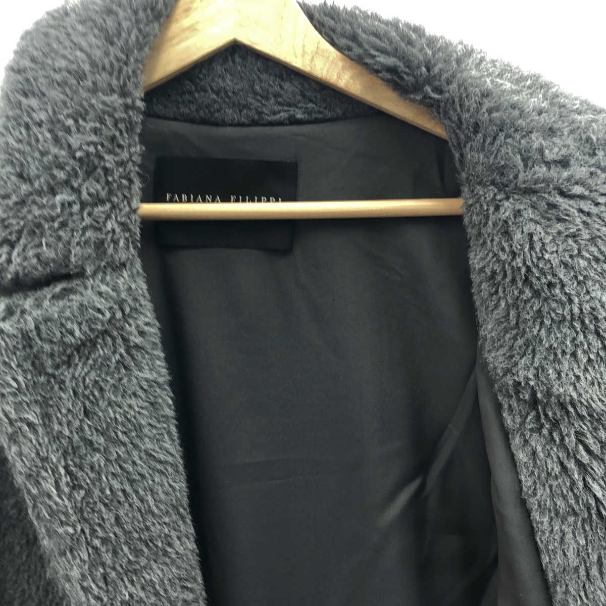 FABIANA FILIPPI / ファビアナフィリッピ アルパカ混 ボア ロング チェスターコート