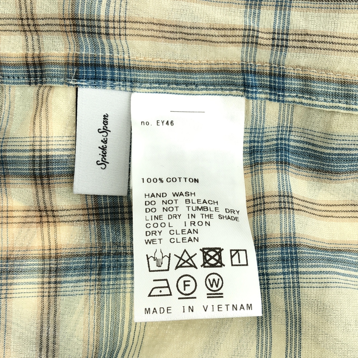 Spick and Span / スピックアンドスパン コットンボイルチェックパジャマシャツ