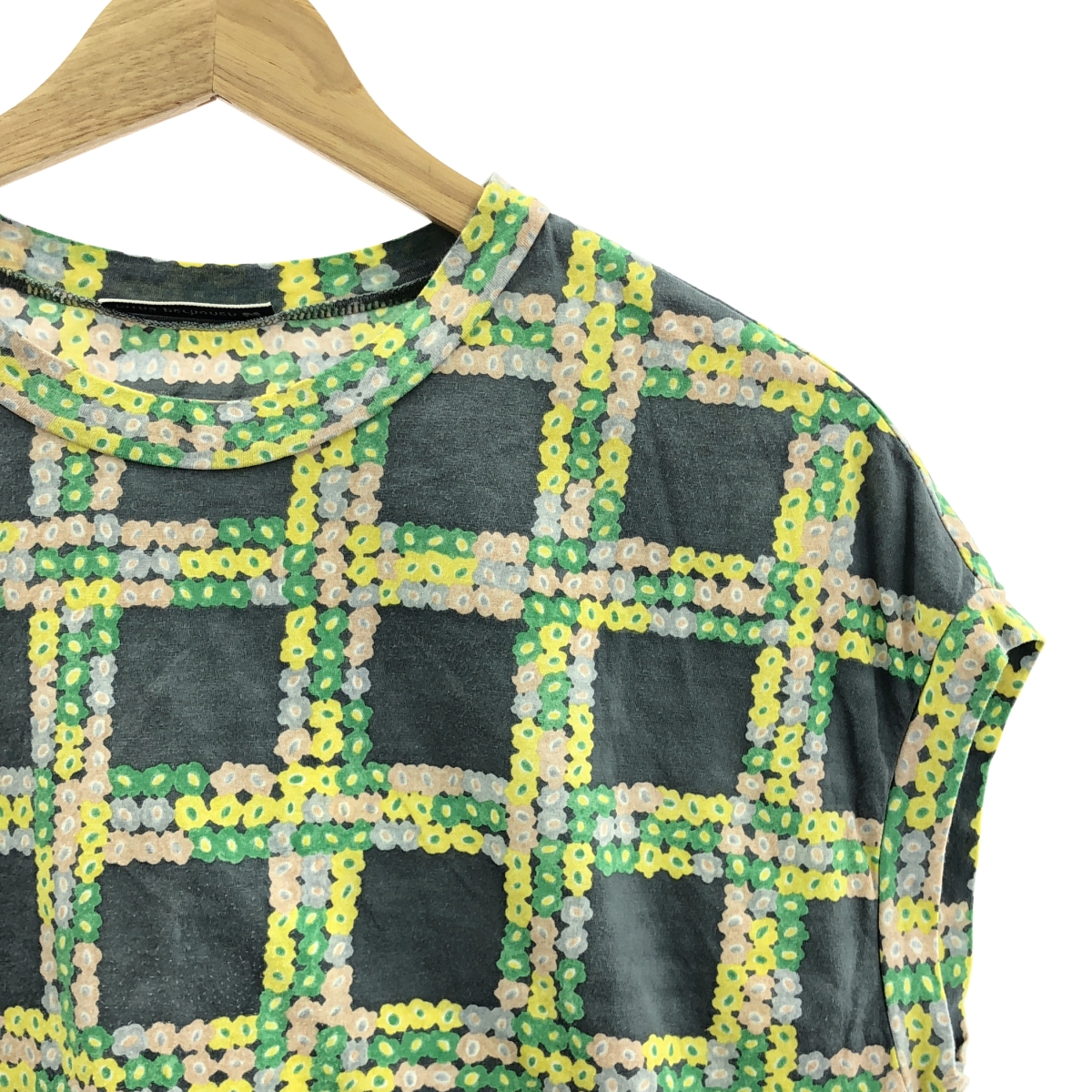 mina perhonen / ミナペルホネン flower gate / フラワーゲート 総柄 クルーネック スリーブレス カットソー