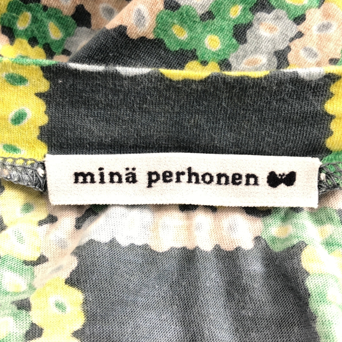 mina perhonen / ミナペルホネン flower gate / フラワーゲート 総柄 クルーネック スリーブレス カットソー