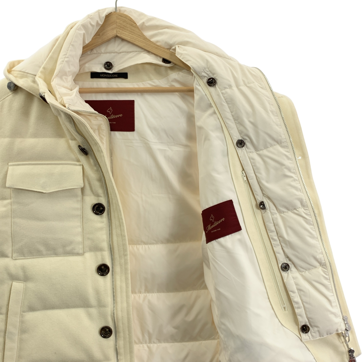 montecore / モンテコーレ ウール ナイロン ダブルジップ ダウン ベスト