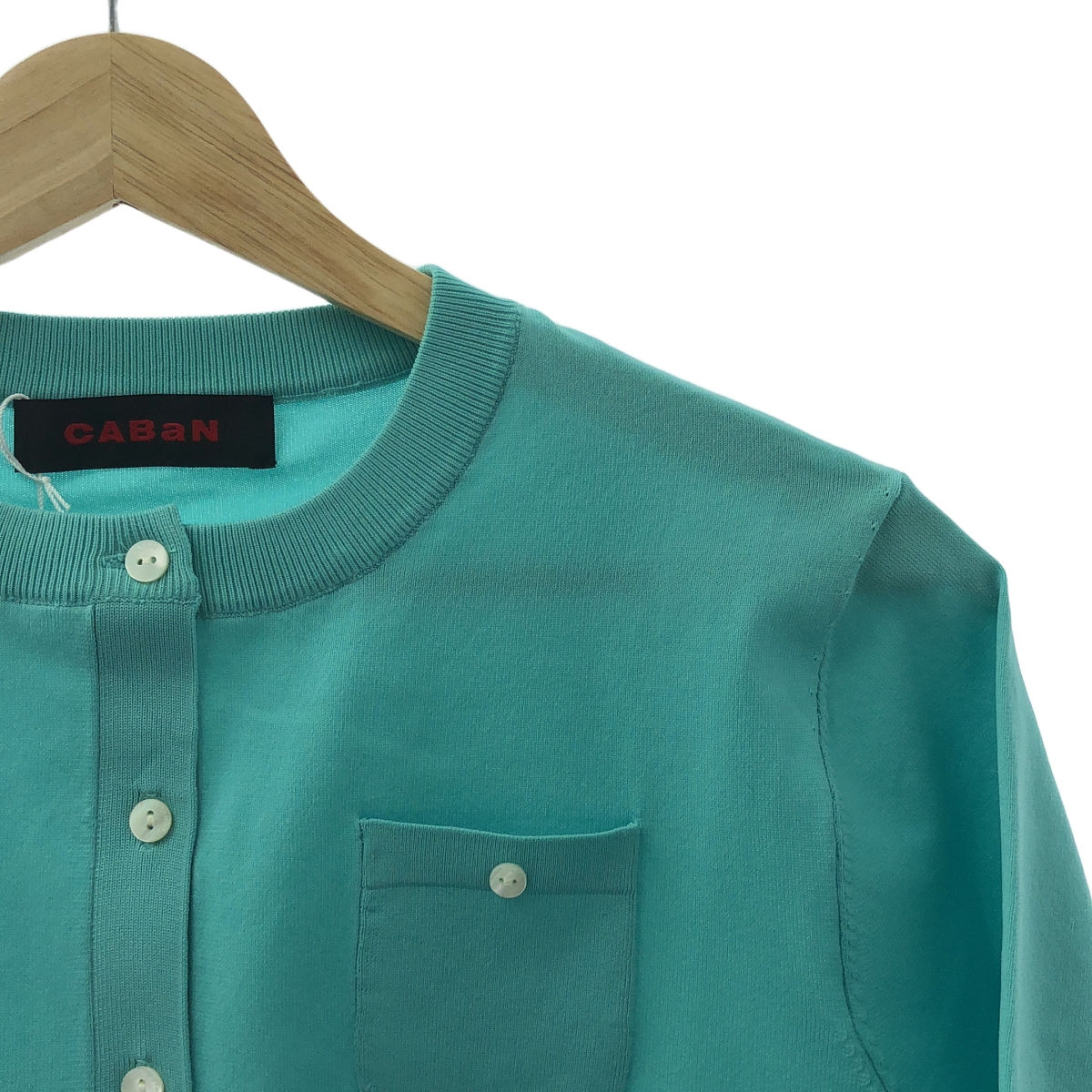CABaN / キャバン ファインポリエステル ハーフスリーブ ポケット カーディガン