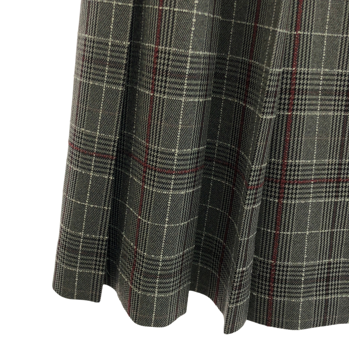 その他 Check Wrap Like Midi Skirt / ダブルアジャスター サイドジップ ロングスカート / 裏地付き