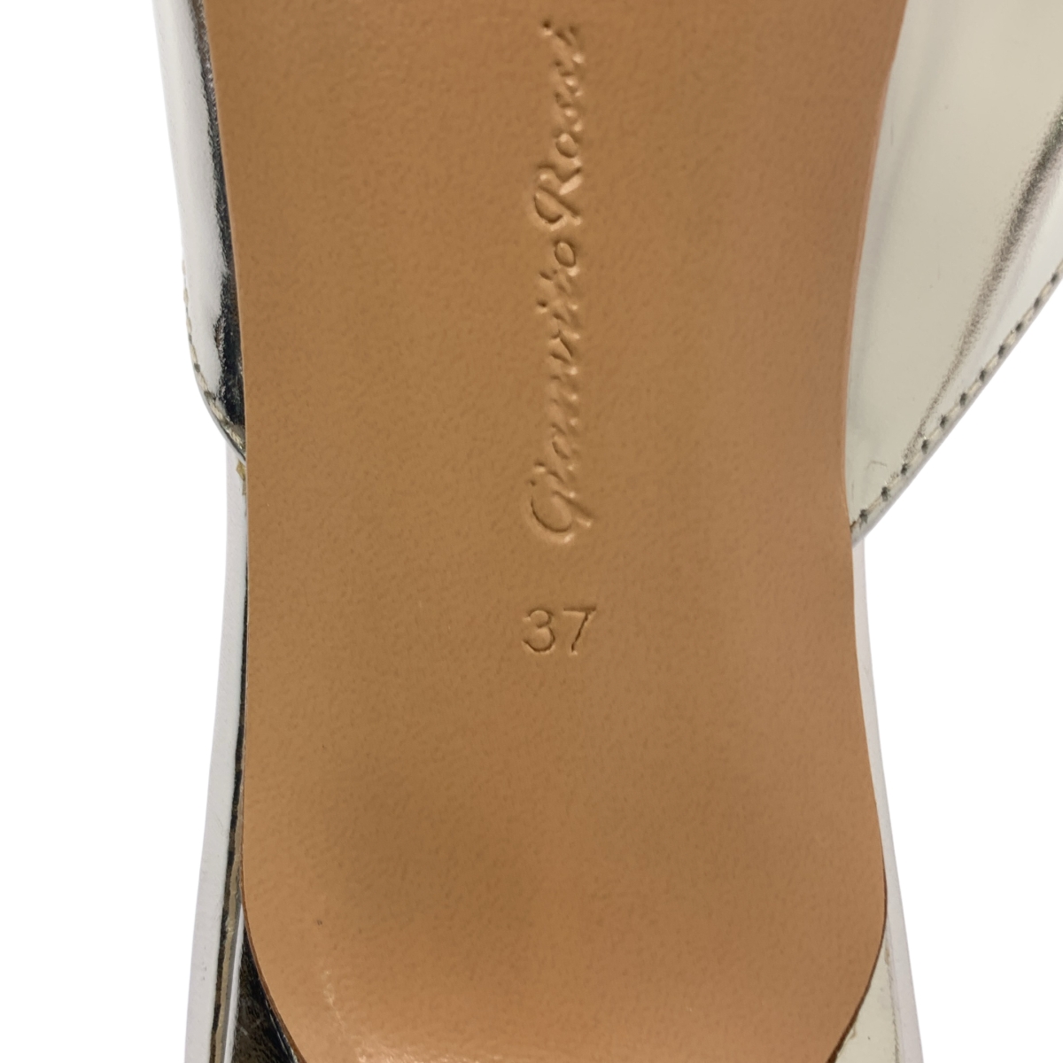 Gianvito Rossi / ジャンヴィトロッシ JAIPUR MULE / ジャイプール ミュール パテントレザー メタリック フラット ヒール サンダル