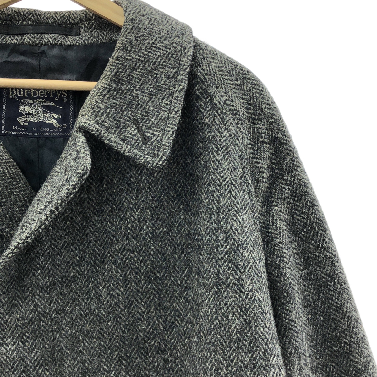 Burberrys / バーバリー 1970s〜1990s ヴィンテージ HARRIS TWEED ハリスツイード 1枚袖 ステンカラーコート