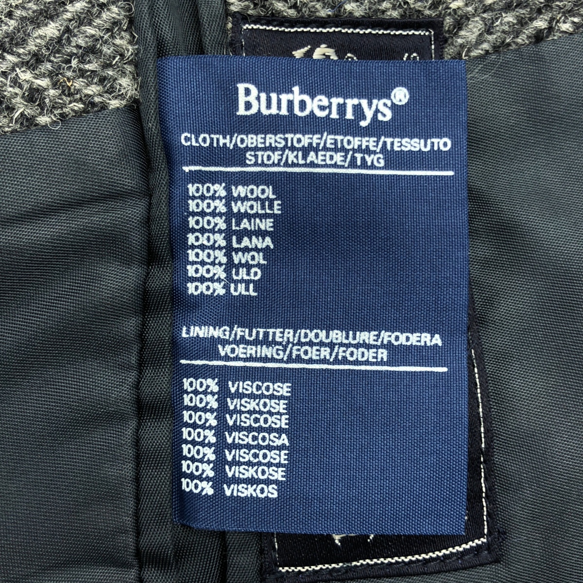 Burberrys / バーバリー 1970s〜1990s ヴィンテージ HARRIS TWEED ハリスツイード 1枚袖 ステンカラーコート