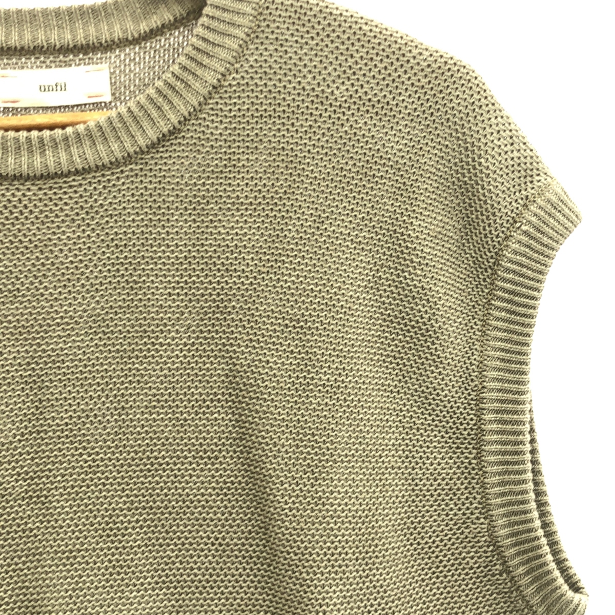 unfil / アンフィル french linen honeycomb-knit vest リネン ニット ベスト