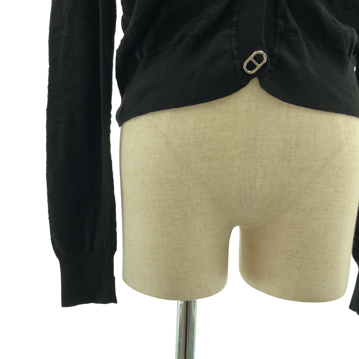 HERMES / エルメス Naoussa / ナウサ シルク シェーヌダンクル ジャガード ニット カーディガン