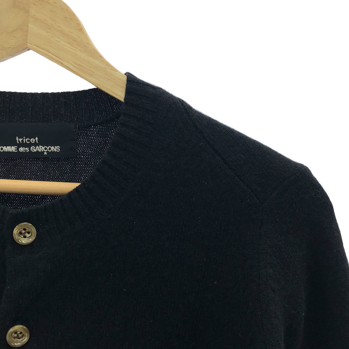 tricot COMME des GARCONS / トリココムデギャルソン ウール クルーネックカーディガン