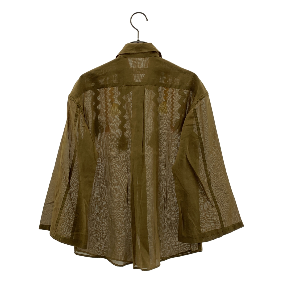 TOGA PULLA / トーガプルラ フリンジ コットン ボイルシャツ