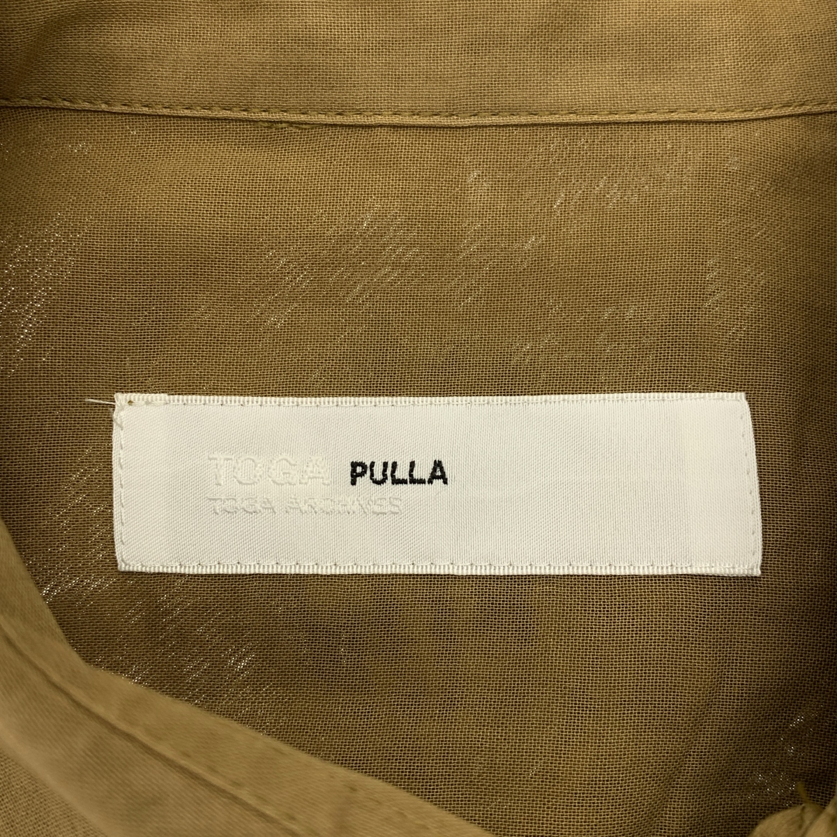 TOGA PULLA / トーガプルラ フリンジ コットン ボイルシャツ