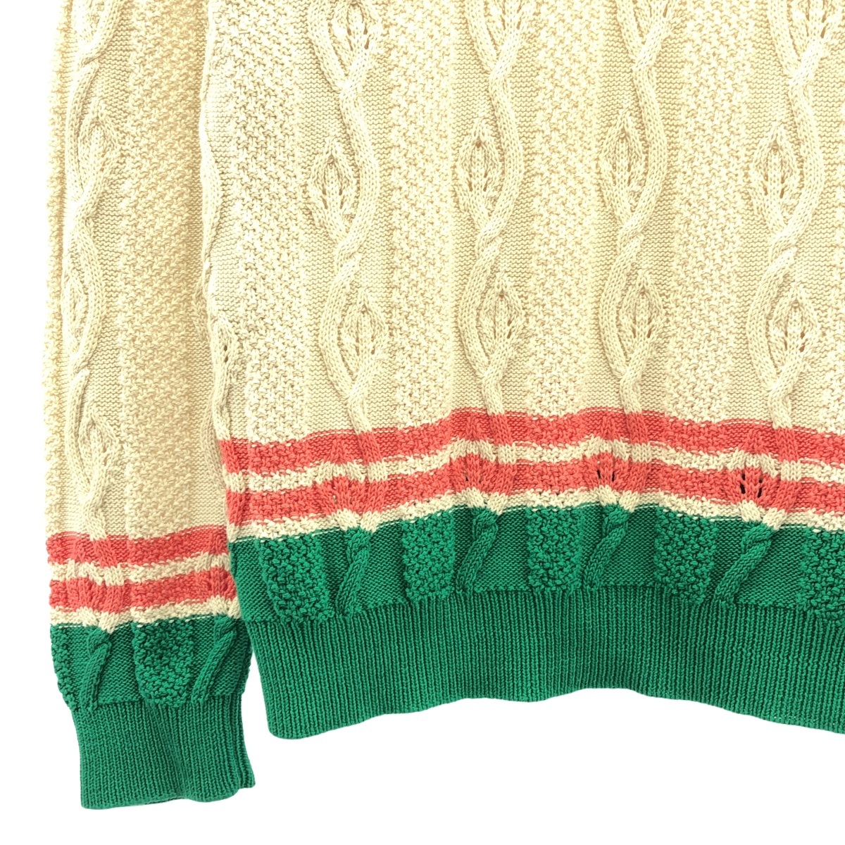 Paul Smith / ポールスミス FLOWER CABLE TILDEN SWEATER Vネック コットン チルデンニット