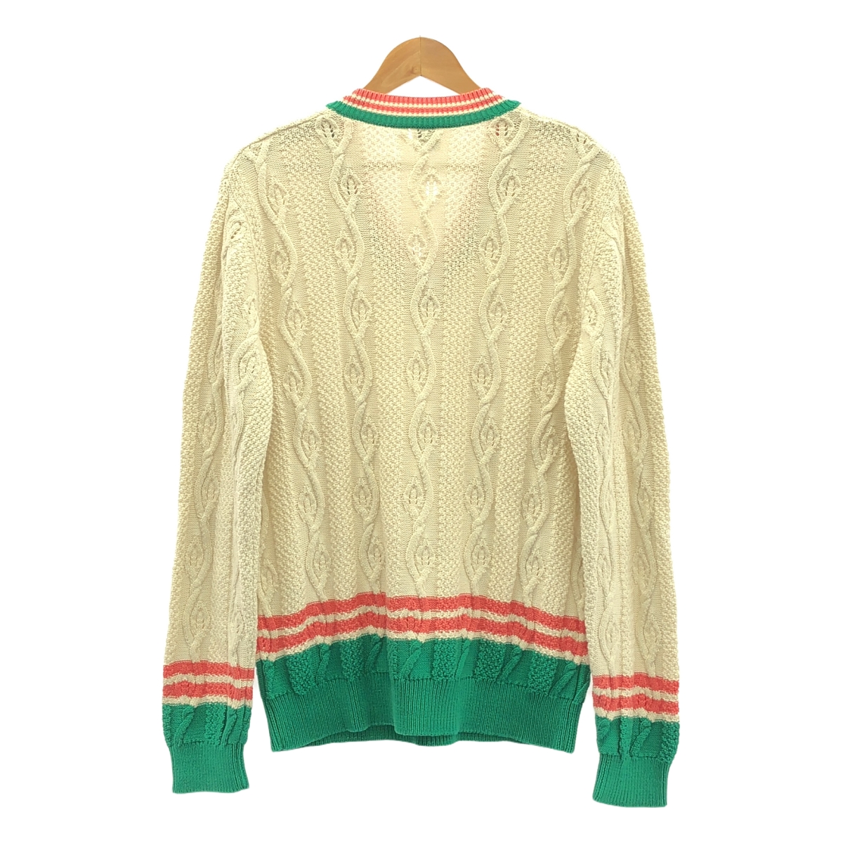 Paul Smith / ポールスミス FLOWER CABLE TILDEN SWEATER Vネック コットン チルデンニット