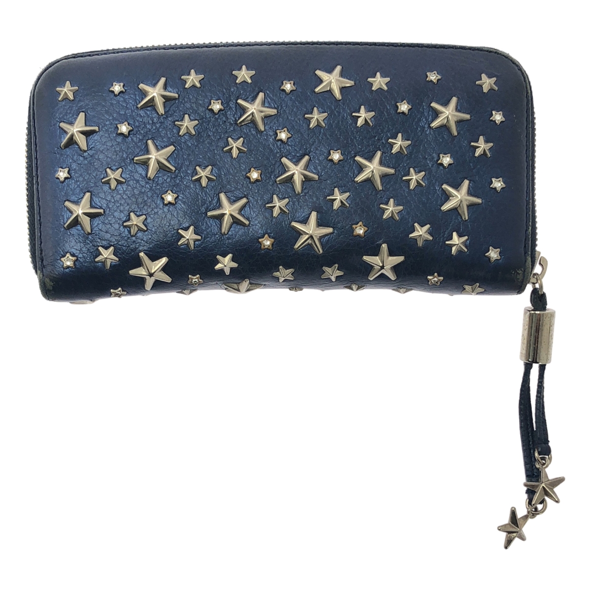 JIMMY CHOO / ジミーチュウ ロックスタッズ ラウンドジップ ロングウォレット / 財布