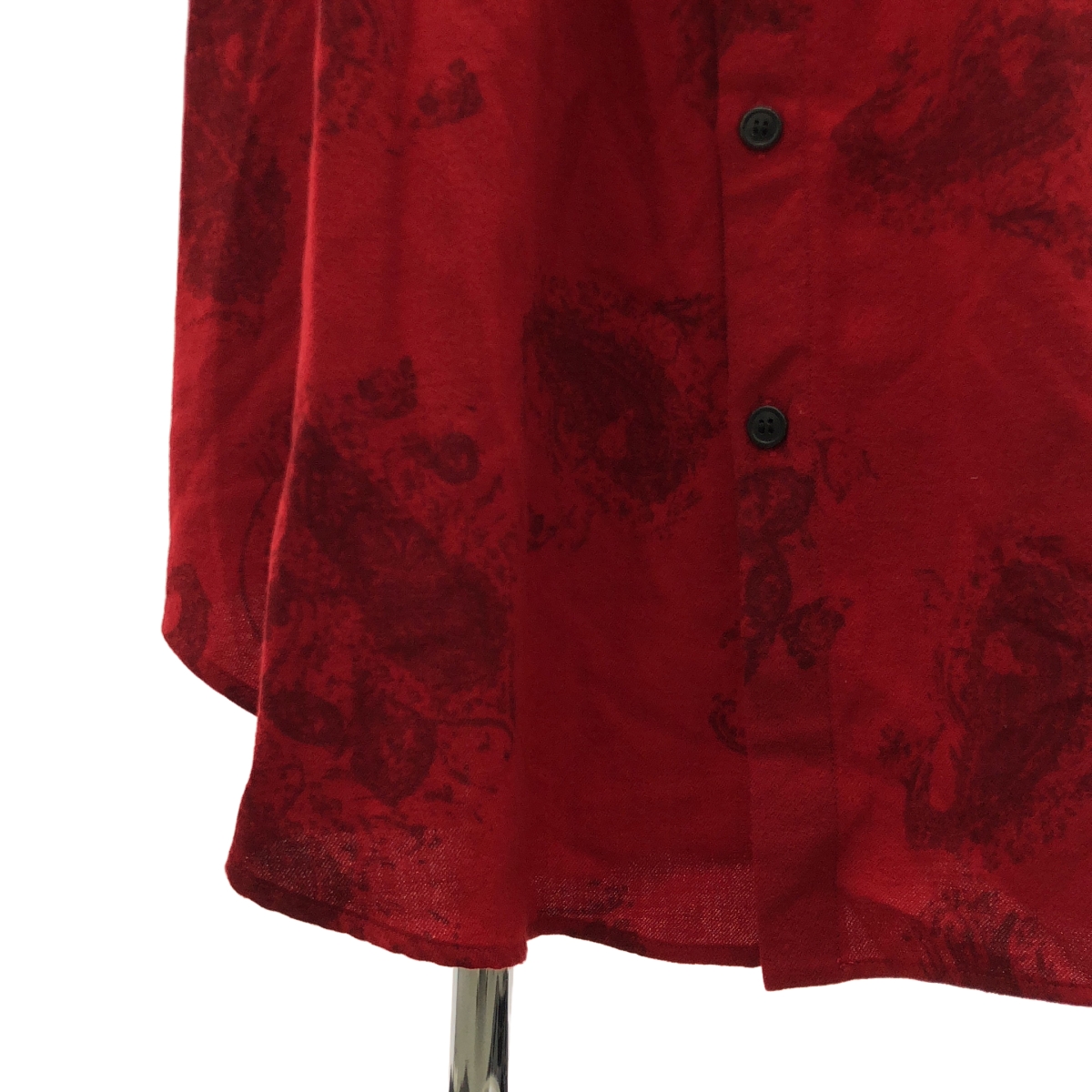 Y's / ワイズヨウジヤマモト リブニット ドッキング プリント ワンピース